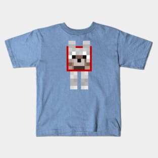 Minecraft Wolf with Red Collar Kids T-Shirt